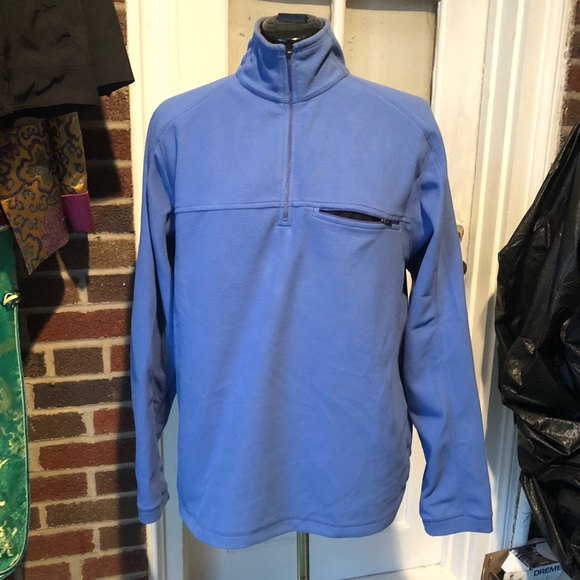 L.L. Bean pullover EUC medium blue & grey - Picture 7 of 8